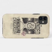 流浪し、極めて危険な人材指名手配ポスター – 黒 Case-Mate iPhoneケース (裏面(横))