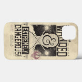 流浪し、極めて危険な人材指名手配ポスター – 黒 Case-Mate iPhoneケース (裏面 (横))