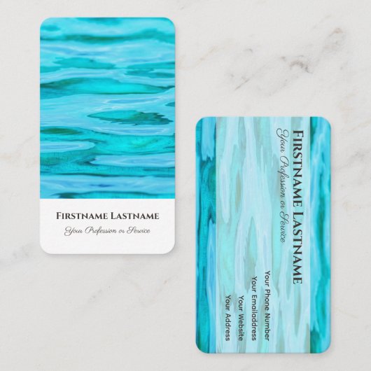 流澄ん流する水の生活コーチング専門家 名刺 (正面/裏面)