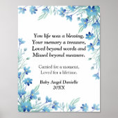 流産のお悔忘れやみMe Notベビー天使 ポスター (正面)