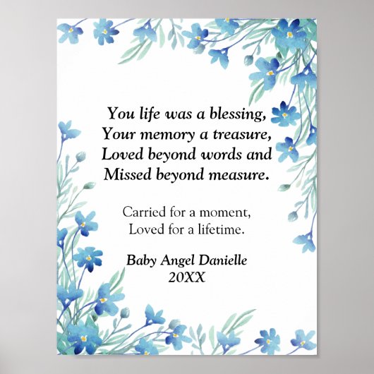 流産のお悔忘れやみMe Notベビー天使 ポスター (正面)