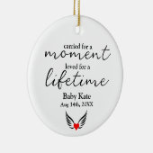 流産スチルバースエンジェルウィングスベビーロストギフト セラミックオーナメント (右)