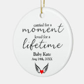 流産スチルバースエンジェルウィングスベビーロストギフト セラミックオーナメント (左)