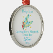 流産パーソナライズされたオーナメントベビー記念館 メタルオーナメント (右)