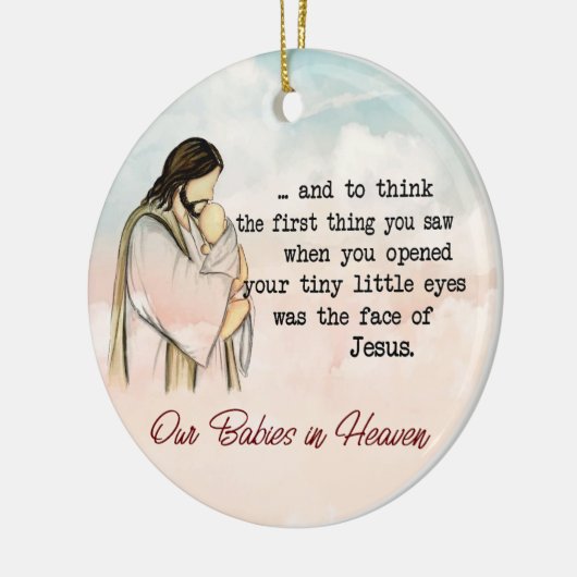 流産パーソナライズされた記念オーナメント セラミックオーナメント (左)