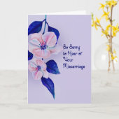 流産ブルーのお悔やみカードフローラ カード (黄色い花)