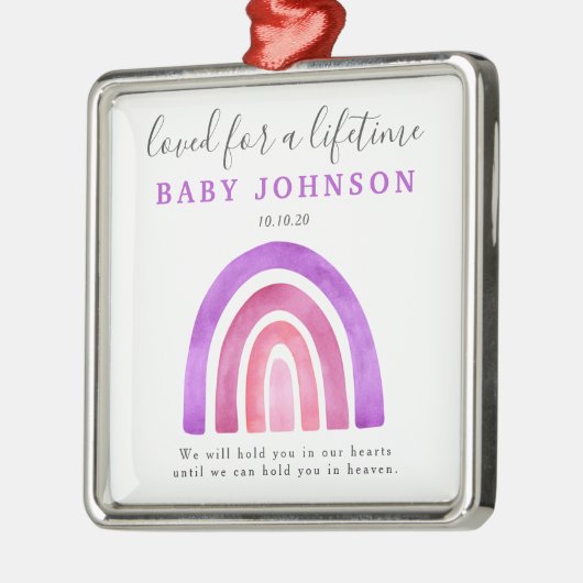 流産ベビーロス虹の記憶 メタルオーナメント (左)