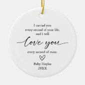 流産乳児喪失ベビーメモリアル セラミックオーナメント (正面)