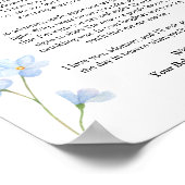 流産忘れ私はフローラの失いベビー詩 ポスター (角)