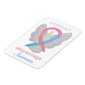流産認識度リボンアートエンジェルマグネット マグネット (左側)
