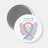 流産認識度リボンエンジェルアートマグネット マグネット (正面/裏面)