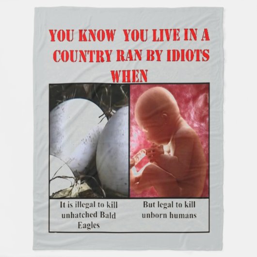 流産 フリースブランケット (正面)