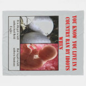 流産 フリースブランケット (正面(横))