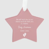 流産/ベビー損失記念クリスマス オーナメント (裏面)