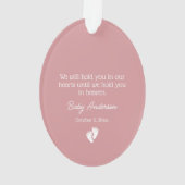 流産/ベビー損失記念クリスマス オーナメント (裏面)