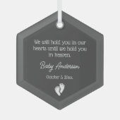 流産/ベビー損失記念クリスマス ガラスオーナメント (正面)