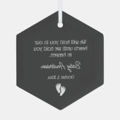 流産/ベビー損失記念クリスマス ガラスオーナメント (裏面)