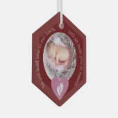 流産/ベビー損失記念死産 ガラスオーナメント (正面右)