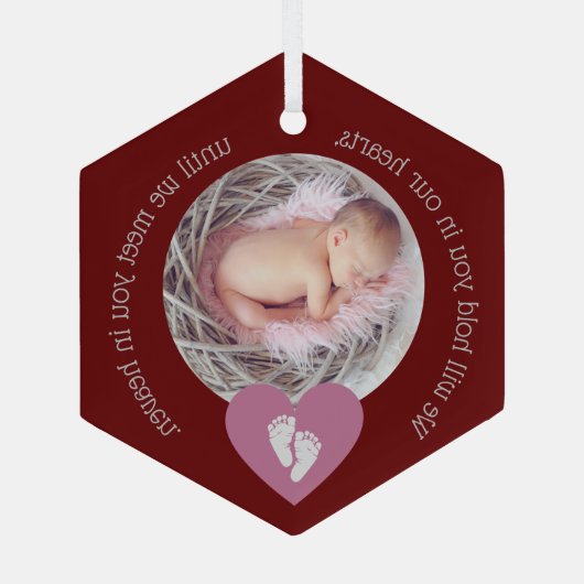 流産/ベビー損失記念死産 ガラスオーナメント (裏面)