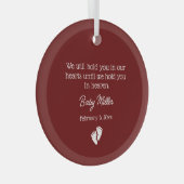 流産/ベビー損失記念碑 ガラスオーナメント (正面右)