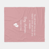 流産/ベビー損失記念碑 フリースブランケット (正面(横))