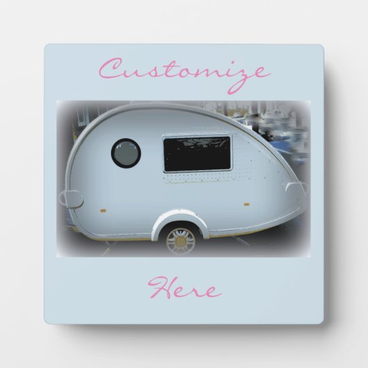 流線型ティアドロップトレーラジプシーキャラバン フォトプラーク (正面)