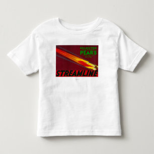 流線形のナシの木枠LabelSantaクララ、カリフォルニア トドラーTシャツ