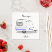 流線形の小型トレーラージプシーキャラバン スタンダードカクテルナプキン (インサイチュ)