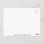 流血のハートの花のアート ポストカード (裏面)