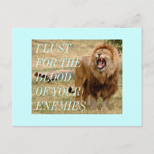 流血への欲望 ポストカード (正面)