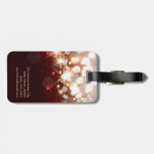 流行およびスタイリッシュな金ゴールドのグリッターの輝き ラゲッジタグ (裏面横)