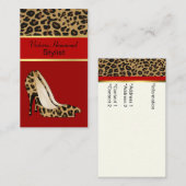 流行のジャガーのプリントの名刺 名刺 (正面/裏面)