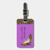流行のジャガーのSilettosのカスタムな荷物のラベル ラゲッジタグ (正面縦)