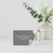 流行のスタイルの美しい女性名刺 名刺 (スタンド正面)