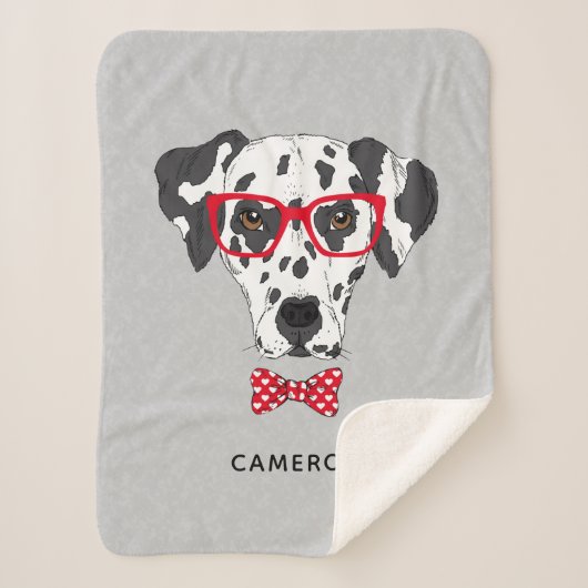 流行のダルマチア人は|あなたの名前を加えます シェルパブランケット (正面)
