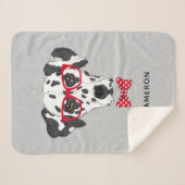 流行のダルマチア人は|あなたの名前を加えます シェルパブランケット (正面(横))