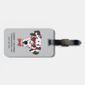 流行のダルマチア人は|あなたの名前を加えます ラゲッジタグ (裏面横)