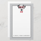 流行のダルマチア人は|あなたの名前を加えます 便箋 (正面/裏面)