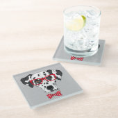 流行のダルマチア人 ガラスコースター (アングル)