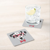 流行のダルマチア人 スクエアペーパーコースター (インサイチュ)