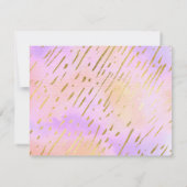 流行のピンクおよび紫色の金 サンキューカード (裏面)