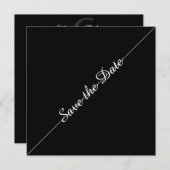 流行のミニマリストで日付を保存する セーブザデート (正面/裏面)