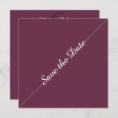 流行のミニマリストで日付を保存する セーブザデート (正面/裏面)