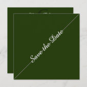 流行のミニマリストで日付を保存する セーブザデート (正面/裏面)