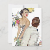 流行のレトロのカクテルのテーマのパーティの招待状 招待状 (正面)