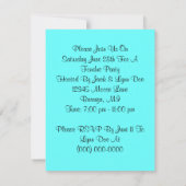 流行のレトロのフォンデュのパーティーのテーマの招待状 招待状 (裏面)