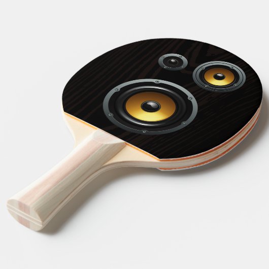 流行のレトロの木製の穀物のスピーカーのトリオ 卓球ラケット (正面アングル)