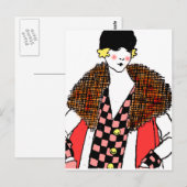 流行の女性 ポストカード (正面/裏面)