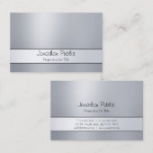 流行の手で描いた原稿の銀のモダンのシンプル 名刺 (正面/裏面)