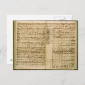 「流行の芸術」のスコアからのページ ポストカード (正面/裏面)